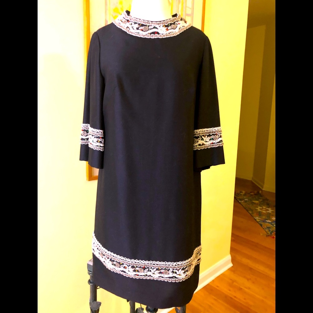 Vintage 60’s Custom Black Beaded Dress